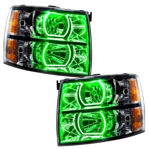 Chevrolet Silverado Headlight Assembly - ORACLE Lighting - SMD HL - Square - ColorSHIFT w/ BC1 Controller - Black - `07-`13